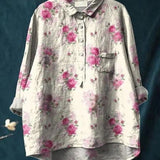 Alodia | Florale Französische Vintage-Bluse