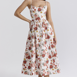 ESTELLE | Elegantes Korsett Sommer Midi Kleid