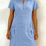 Sommerfeld | Damen-Etui-Kleid, kurzärmelig