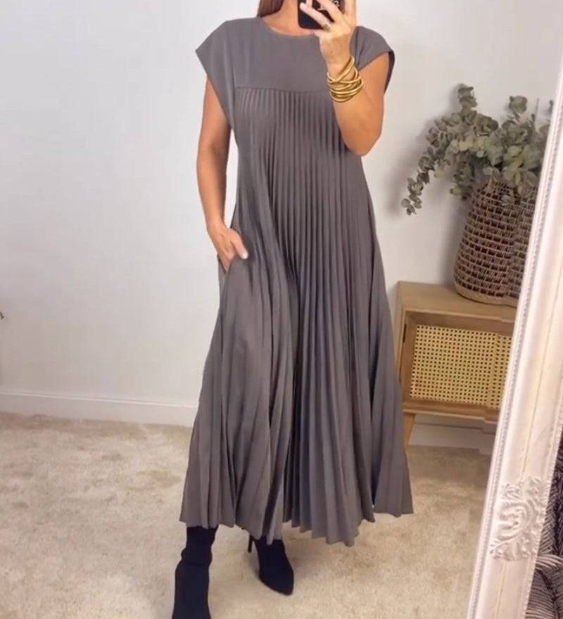 Petra™ – Zeitloses & Bequemes Plissiertes Kleid