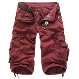 Herren Cargo-Shorts in Uni-Farbe mit mehreren Taschen