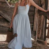 ESTELLE | Elegantes Korsett Sommer Midi Kleid