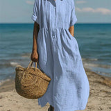 Alorie™ – Baumwollkleid mit Knöpfen