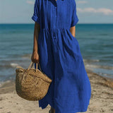 Alorie™ – Baumwollkleid mit Knöpfen