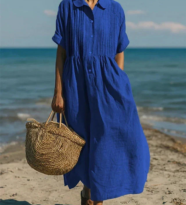 Alorie™ – Baumwollkleid mit Knöpfen