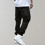Sommerfeld™ | Herren Cargo Jogginghose – Lila Streetwear-Hose mit Reißverschlusstaschen & Bündchen