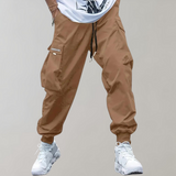 Sommerfeld™ | Herren Cargo Jogginghose – Lila Streetwear-Hose mit Reißverschlusstaschen & Bündchen