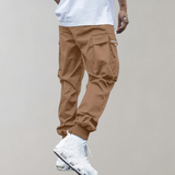 Sommerfeld™ | Herren Cargo Jogginghose – Lila Streetwear-Hose mit Reißverschlusstaschen & Bündchen