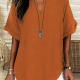 Sommerfeld | Locker sitzende Bluse mit V-Ausschnitt (2 Kaufen, 1 GRATIS dazu)