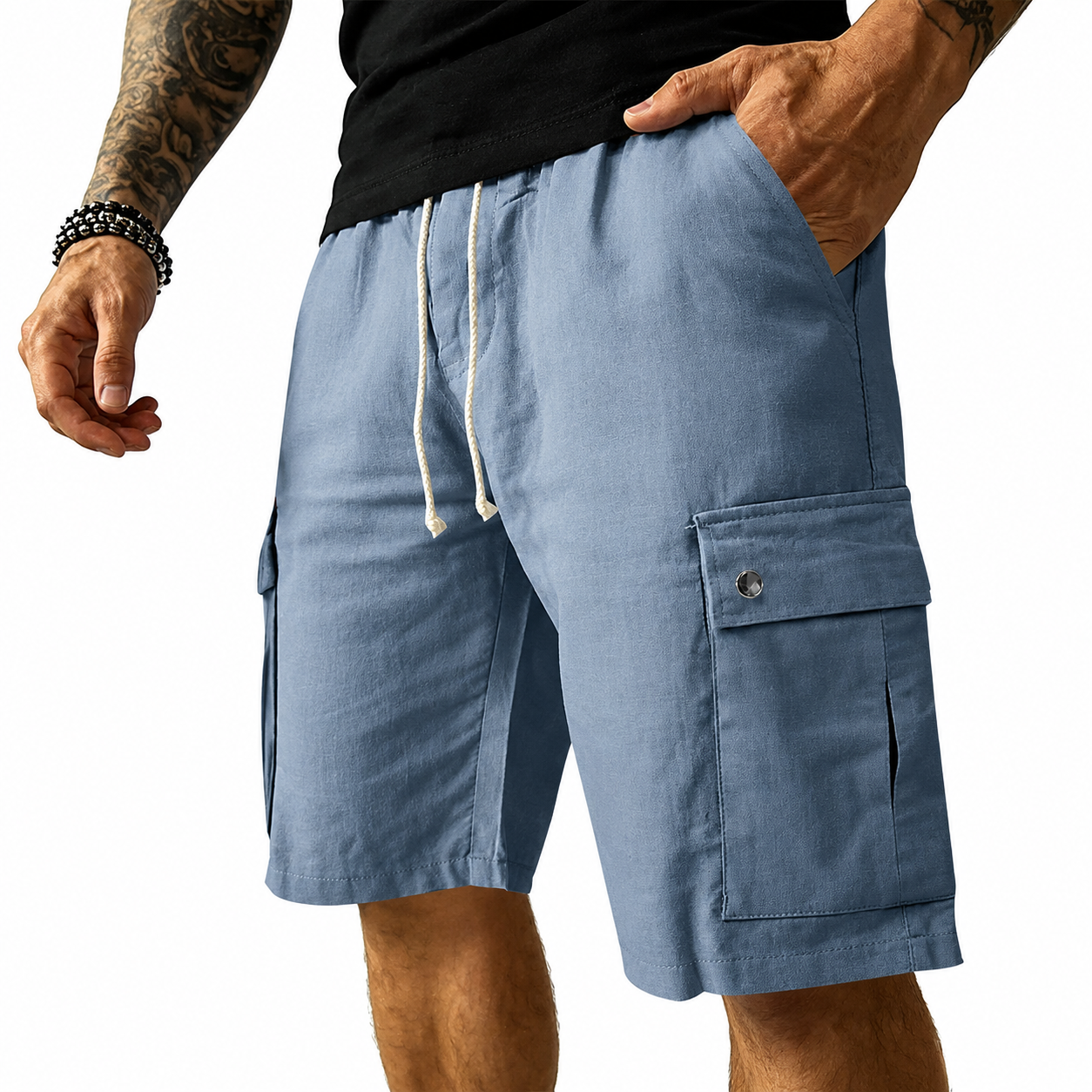 Sommerfeld | Cargo-Shorts aus Bambus-Leinen (1 kaufen, 1 GRATIS dazu)
