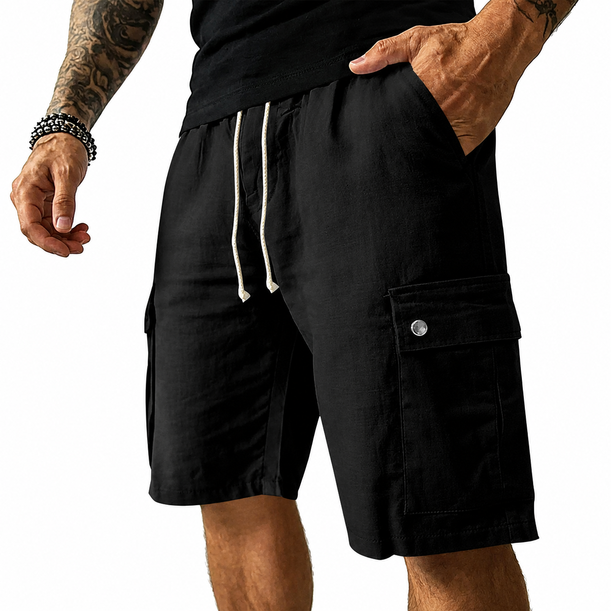 Sommerfeld | Cargo-Shorts aus Bambus-Leinen (1 kaufen, 1 GRATIS dazu)