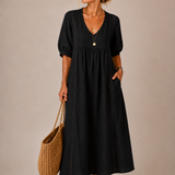 Sommerfeld | Leinen-Baumwollkleid mit Spitze (1 Kaufen, 1 GRATIS dazu)