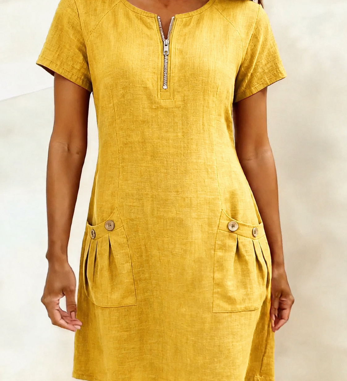 Sommerfeld | Baumwoll-Leinenkleid (1 kaufen, 1 GRATIS dazu)