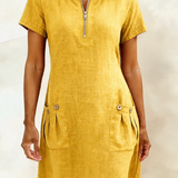 Sommerfeld | Baumwoll-Leinenkleid (1 kaufen, 1 GRATIS dazu)