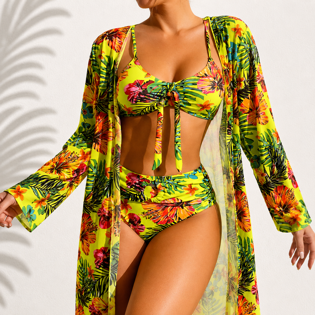 Sommerfeld | 3-teiliges Bikini-Set mit Kimono