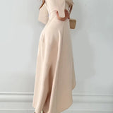 Jurey™ – Elegantes Midikleid mit V-Ausschnitt und Schlitzdesign