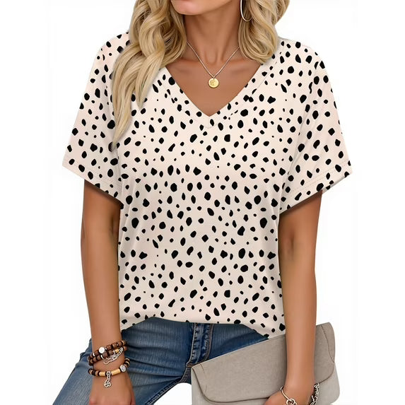 Sommerfeld | Blumenmuster-Tops, Kurzarm, V-Ausschnitt