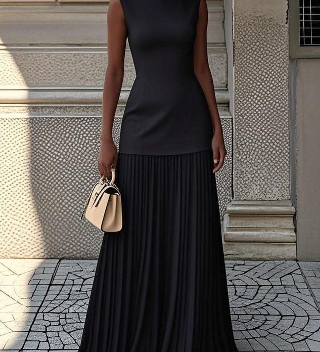Sommerfeld | Plissiertes Maxikleid