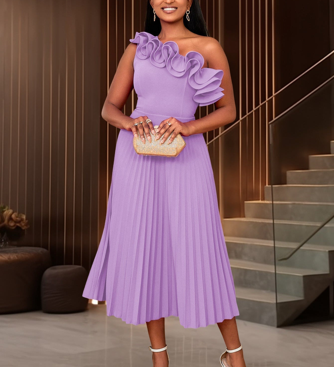 Adi™ - Couture Asymmetrisches Ein-Schulter-Abendkleid