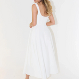 JULIA | Elegantes Midikleid mit eckigem Ausschnitt