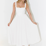 JULIA | Elegantes Midikleid mit eckigem Ausschnitt