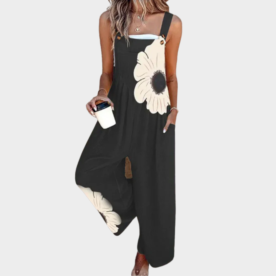 Sommerfeld | Leinen-Jumpsuit mit Blumenmuster
