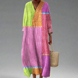 Ruby™ - Maxikleid mit Patchwork und Polka-Dots