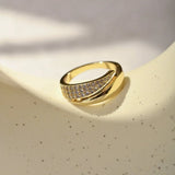 Sommerfeld | Eleganter Goldring mit funkelnden Steinen (1 kaufen, 1 gratis dazu)