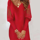 Alory™ - Elegantes Spitzenkleid mit V-Ausschnitt