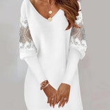 Alory™ - Elegantes Spitzenkleid mit V-Ausschnitt