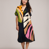 Leafara™ - Lockeres Kleid mit farbenfrohem Blattmuster