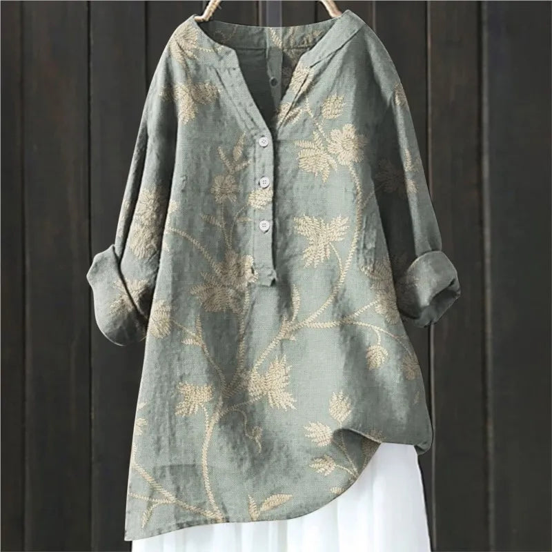 Mabel | Blumige französische Vintage-Bluse