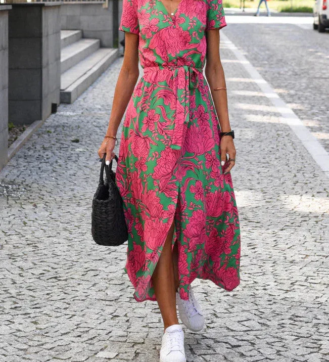 Jorlyn™ - Elegantes Kleid mit V-Ausschnitt und figurbetonter Passform