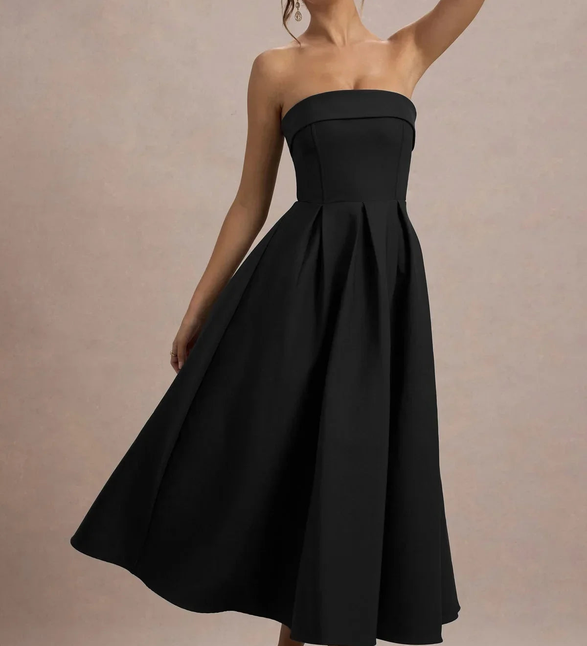 Sommerfeld | Stilvolles Midi-Kleid mit Schulterfreiem Ausschnitt