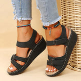 Sandy - Bequeme Orthopädische Sandalen mit Keilabsatz
