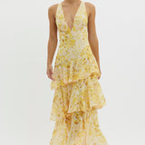 Sommerfeld | Florales Volant Maxi Kleid