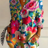 Astrid | Farbenfrohe Musterbluse