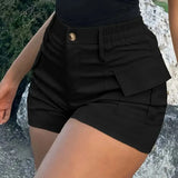Sommerfeld | Damen-Shorts, hochgeschnittene Latzhose mit Knopftasche (1 Kaufen, 1 GRATIS dazu)
