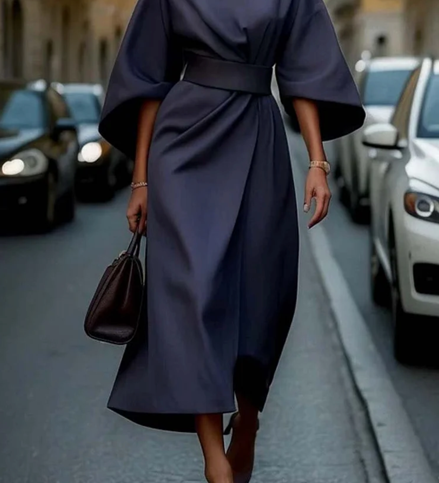 Rome™ – Zeitlos elegantes Kleid mit Laternenärmeln