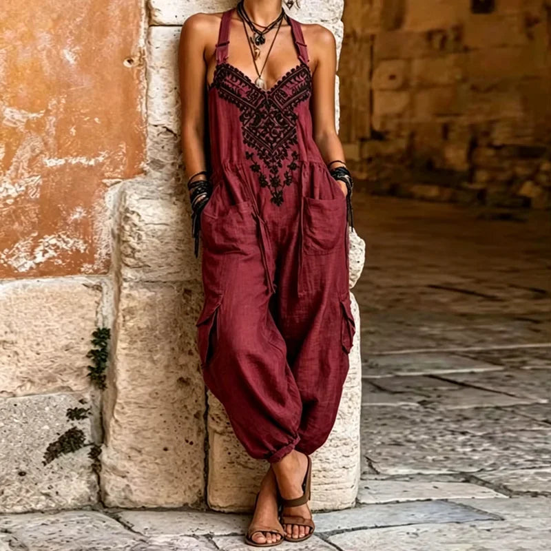 Sommerfeld | Boho-Jumpsuit mit Stickerei