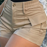 Sommerfeld | Damen-Shorts, hochgeschnittene Latzhose mit Knopftasche (1 Kaufen, 1 GRATIS dazu)
