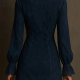 Gina™ – Kurzes Kleid aus Wildleder mit Spitze – Feminin & Saffiniert