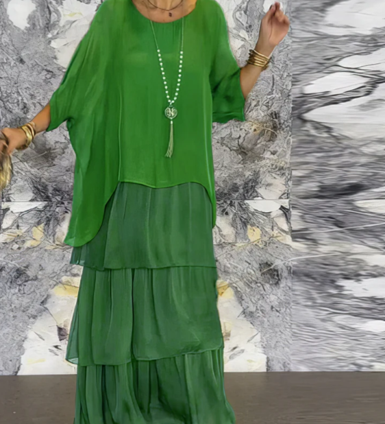 Shina™ - Elegantes Fließendes Maxikleid