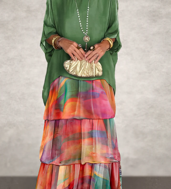 Shina™ - Elegantes Fließendes Maxikleid