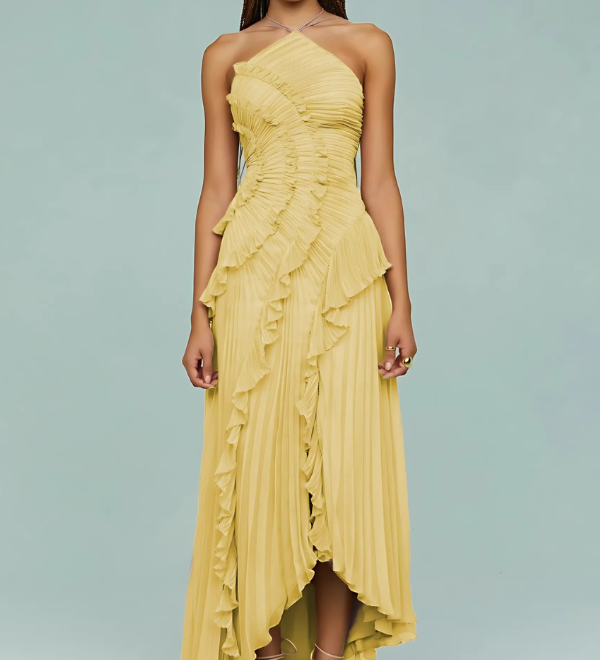 LIYANA | Spiral-Rüschenkleid