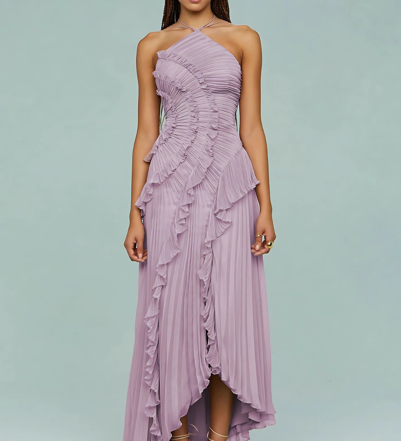 LIYANA | Spiral-Rüschenkleid