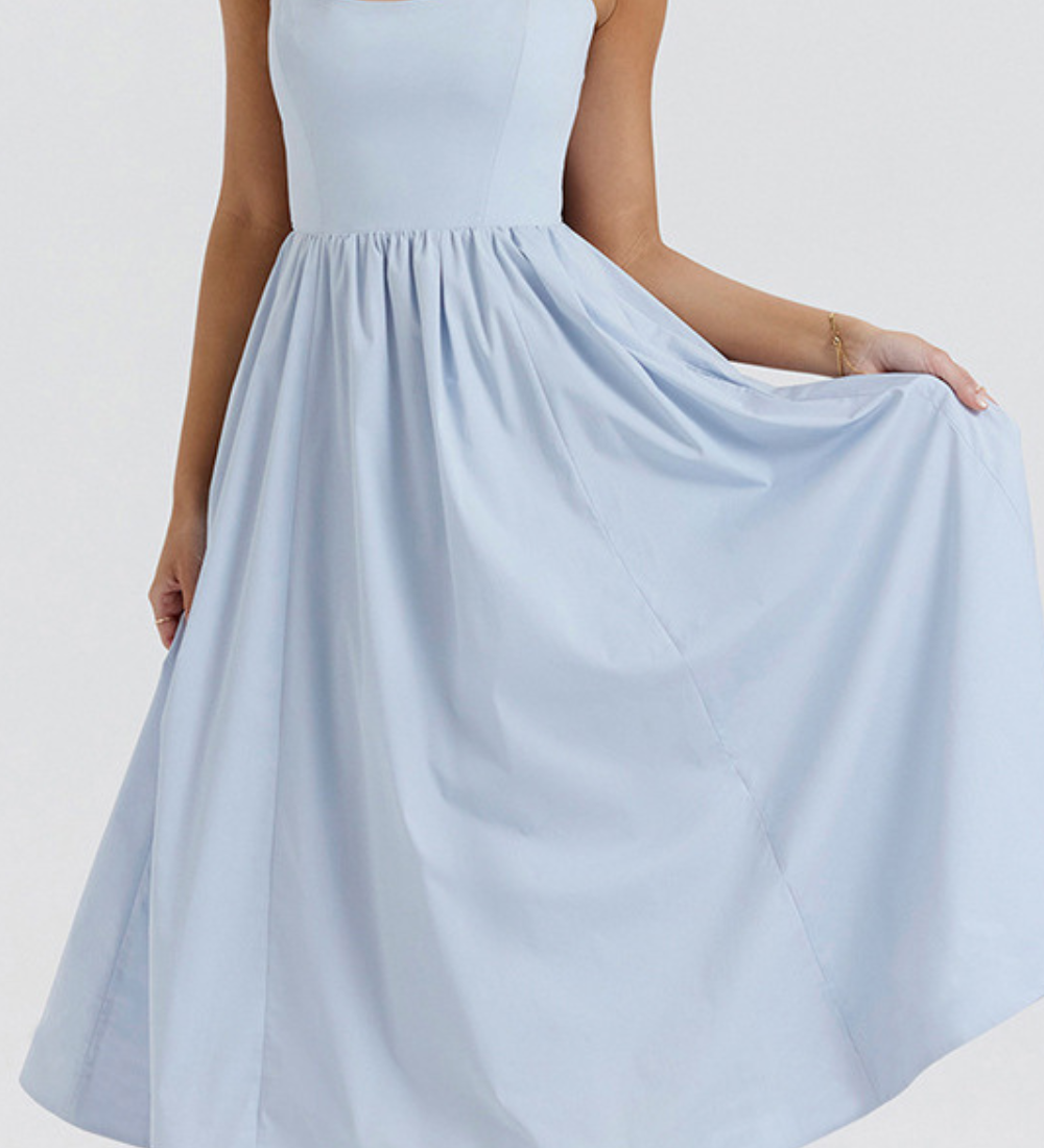 ESTELLE | Elegantes Korsett Sommer Midi Kleid