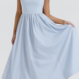 ESTELLE | Elegantes Korsett Sommer Midi Kleid