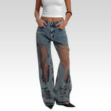 Sommerfeld | JEANS MIT VINTAGE MESH PATCHWORK PRINT