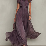 Ashley | Vintage elegantes Chiffon-Maxikleid